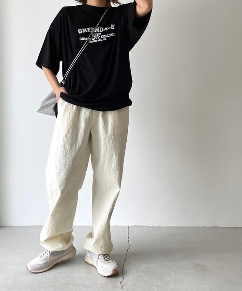 CANAL JEAN（キャナルジーン）の「via j(ヴィアジェイ) "GREENDALE"半袖Tシャツ（Tシャツ/カットソー・レディース・ホワイト/ブラック/ヘザーグレー・ONE SIZE）」の8枚目の写真