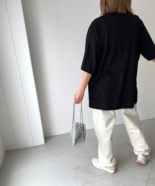 CANAL JEAN（キャナルジーン）の「via j(ヴィアジェイ) "GREENDALE"半袖Tシャツ（Tシャツ/カットソー・レディース・ホワイト/ブラック/ヘザーグレー・ONE SIZE）」の9枚目の写真