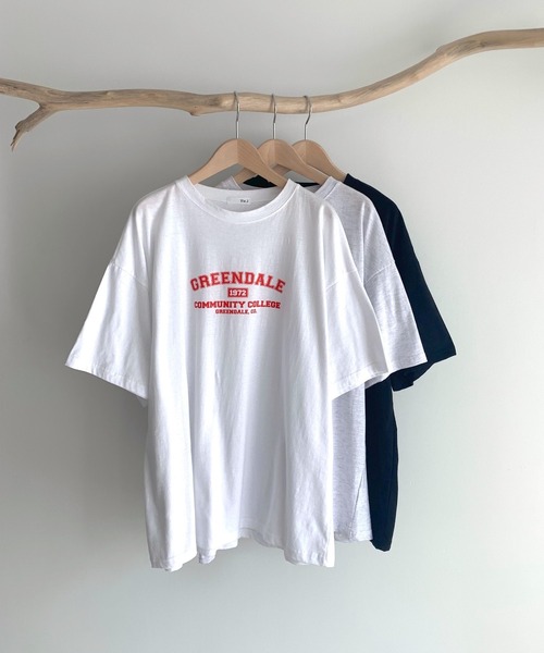 CANAL JEAN（キャナルジーン）の「via j(ヴィアジェイ) "GREENDALE"半袖Tシャツ（Tシャツ/カットソー・レディース・ホワイト/ブラック/ヘザーグレー・ONE SIZE）」の12枚目の写真