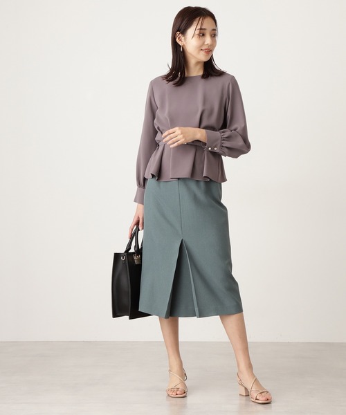 N.（N. Natural Beauty Basic）（エヌエヌナチュラルビューティーベーシック）の「◆スクエアメタルトートバック（トートバッグ・レディース・ブラウン系その他/ブラック/グレイッシュブルー・ﾌﾘ-）」の5枚目の写真