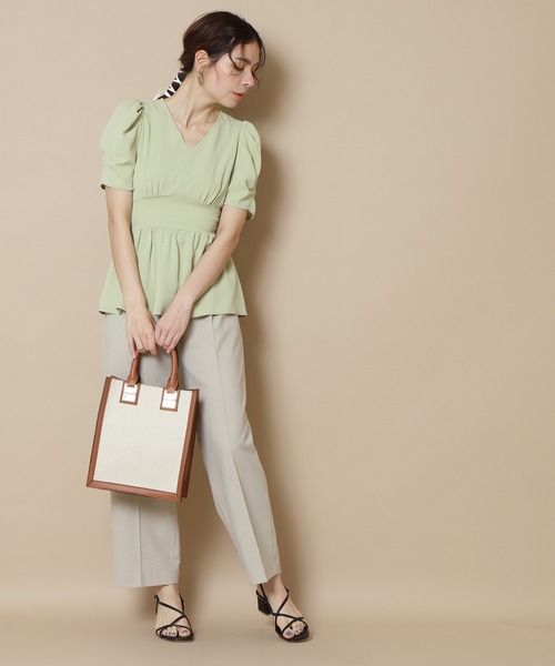 N.（N. Natural Beauty Basic）（エヌエヌナチュラルビューティーベーシック）の「◆スクエアメタルトートバック（トートバッグ・レディース・ブラウン系その他/ブラック/グレイッシュブルー・ﾌﾘ-）」の12枚目の写真