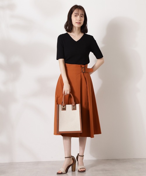 N.（N. Natural Beauty Basic）（エヌエヌナチュラルビューティーベーシック）の「◆スクエアメタルトートバック（トートバッグ・レディース・ブラウン系その他/ブラック/グレイッシュブルー・ﾌﾘ-）」の14枚目の写真