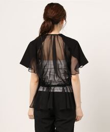 SACAI バックシフォンTシャツカットソー　美品 Sacai（サカイ）の「＜sacai（サカイ）＞SUNSURF バックフレア T