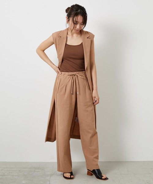 AZUL ENCANTO（アズールエンカント）の「ロングジレ（ワンピース・レディース・ベージュ/ネイビー/イエロー・FREE）」の6枚目の写真