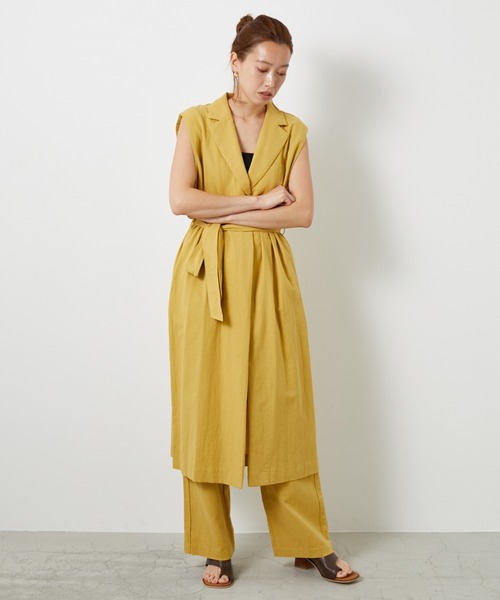 AZUL ENCANTO（アズールエンカント）の「ロングジレ（ワンピース・レディース・ベージュ/ネイビー/イエロー・FREE）」の7枚目の写真