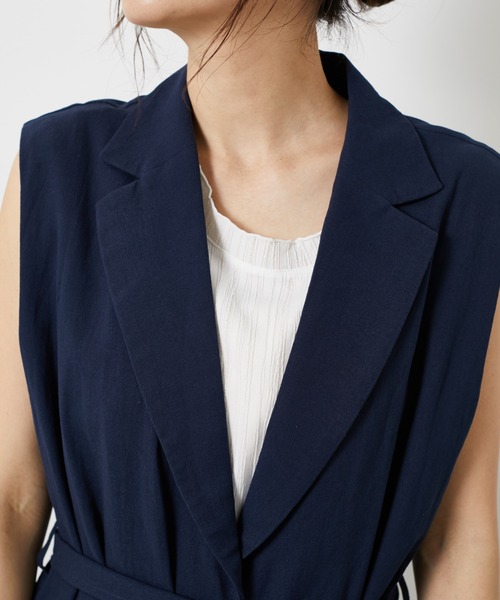 AZUL ENCANTO（アズールエンカント）の「ロングジレ（ワンピース・レディース・ベージュ/ネイビー/イエロー・FREE）」の16枚目の写真