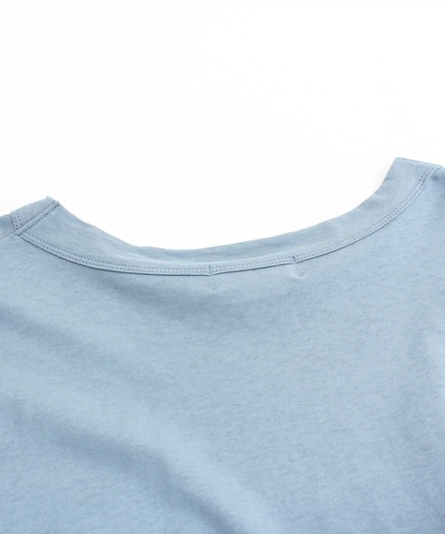 RNA-N（アールエヌエーエヌ）の「M1640 40/-強撚SZ天竺ポンチョTシャツ（Tシャツ/カットソー・レディース・ベージュ/キナリ/ブルー/ネイビー・MEDIUM）」の7枚目の写真