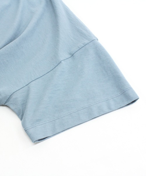 RNA-N（アールエヌエーエヌ）の「M1640 40/-強撚SZ天竺ポンチョTシャツ（Tシャツ/カットソー・レディース・ベージュ/キナリ/ブルー/ネイビー・MEDIUM）」の13枚目の写真