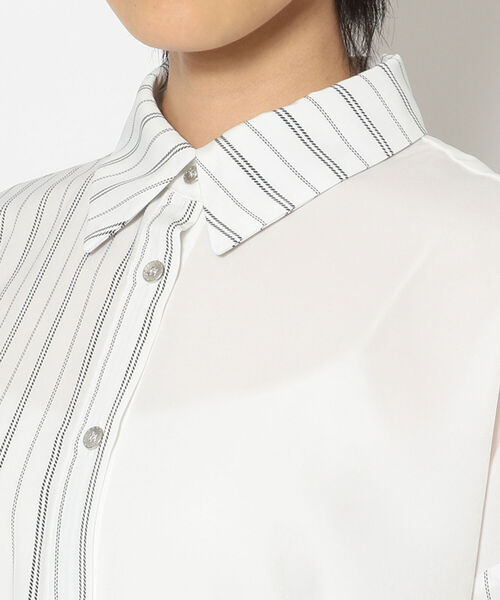 AULA AILA（アウラアイラ）の「AULA AILA（アウラアイラ）別注ストライプコンビロングシャツ（シャツ/ブラウス・レディース・ホワイト・FREE）」の11枚目の写真