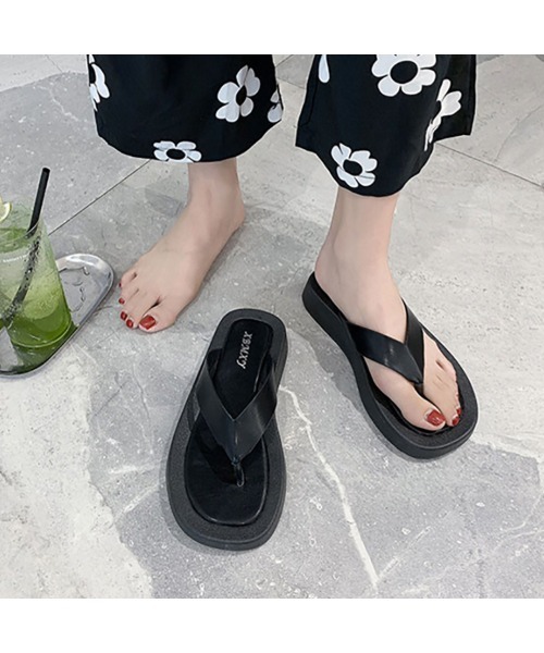 セール 大人シルエット 厚底トングサンダル サンダル おしゃれスタ オシャレスタ のファッション通販 Zozotown