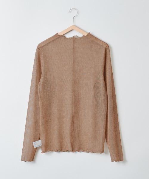 cepo（セポ）の「チュールハイネックプルオーバー（Tシャツ/カットソー・レディース・ベージュ/パープル/グリーン・M）」の7枚目の写真