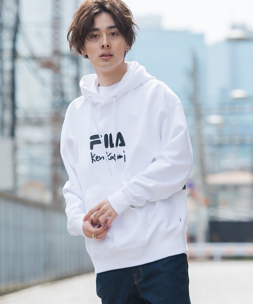 Sale 公式 Fila Heritage バックナイロン貼付けヘビーウェイトプルパーカー Fs3003 売れ筋 Help Traino Id