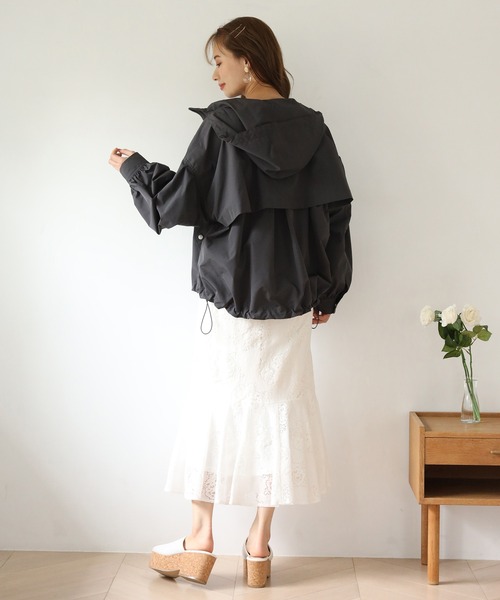 one after another NICE CLAUP（ワンアフターアナザーナイスクラップ）の「ボリューム袖マウンテンパーカー（マウンテンパーカー・レディース・アイボリー/ブラック/チャコールグレー/ミント・FREE）」の15枚目の写真