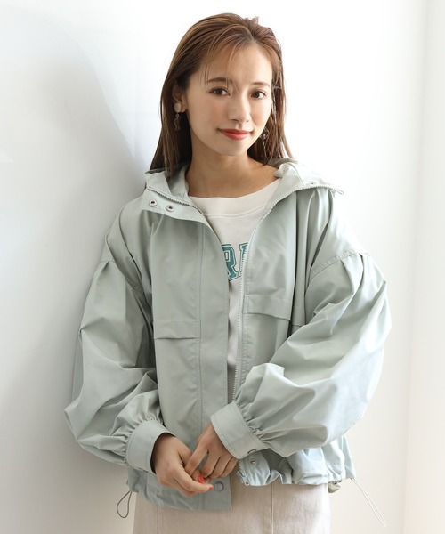 one after another NICE CLAUP（ワンアフターアナザーナイスクラップ）の「ボリューム袖マウンテンパーカー（マウンテンパーカー・レディース・アイボリー/ブラック/チャコールグレー/ミント・FREE）」の10枚目の写真