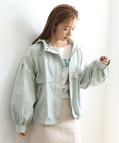 one after another NICE CLAUP（ワンアフターアナザーナイスクラップ）の「ボリューム袖マウンテンパーカー（マウンテンパーカー・レディース・アイボリー/ブラック/チャコールグレー/ミント・FREE）」の5枚目の写真