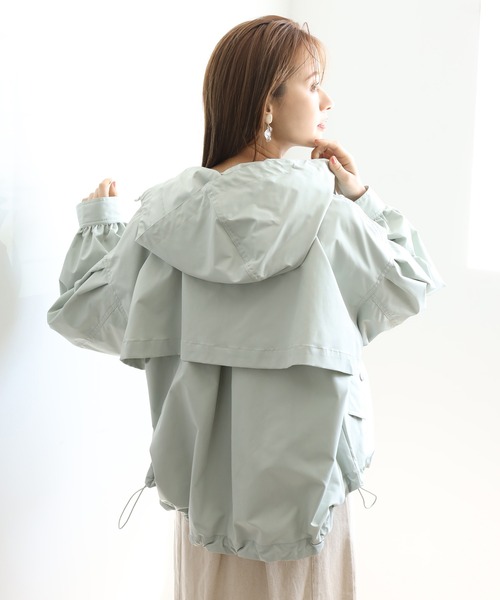 one after another NICE CLAUP（ワンアフターアナザーナイスクラップ）の「ボリューム袖マウンテンパーカー（マウンテンパーカー・レディース・アイボリー/ブラック/チャコールグレー/ミント・FREE）」の16枚目の写真