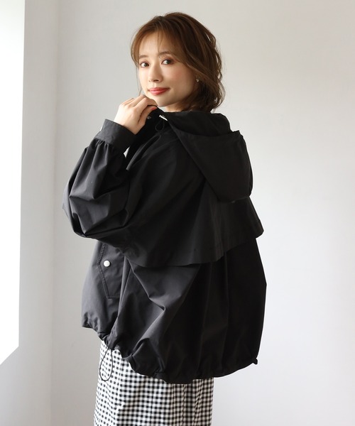 one after another NICE CLAUP（ワンアフターアナザーナイスクラップ）の「ボリューム袖マウンテンパーカー（マウンテンパーカー・レディース・アイボリー/ブラック/チャコールグレー/ミント・FREE）」の14枚目の写真