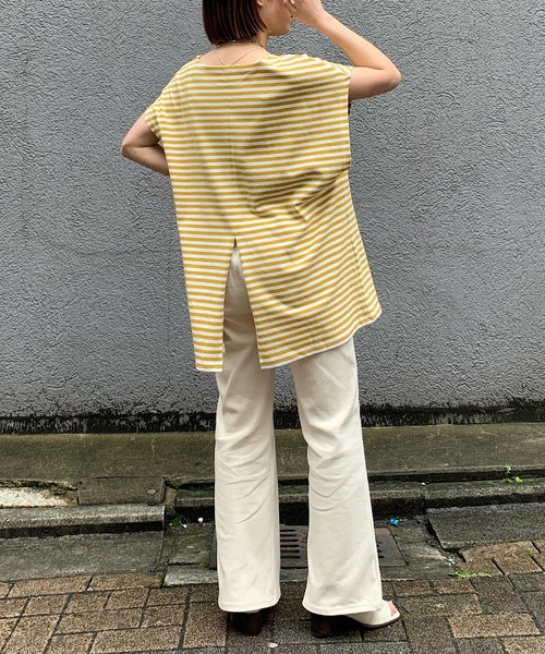 CIAOPANIC（チャオパニック）の「【SCENE by CIAOPANIC/シーンバイチャオパニック】カットフレアパンツ/WEB限定（スラックス・レディース・オフホワイト/ライム・FREE）」の12枚目の写真