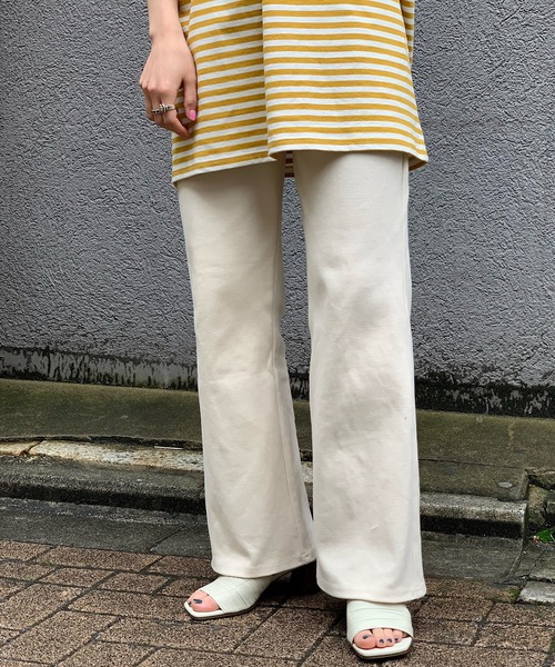 CIAOPANIC（チャオパニック）の「【SCENE by CIAOPANIC/シーンバイチャオパニック】カットフレアパンツ/WEB限定（スラックス・レディース・オフホワイト/ライム・FREE）」の13枚目の写真