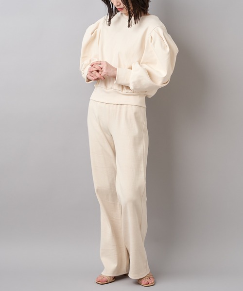 CIAOPANIC（チャオパニック）の「【SCENE by CIAOPANIC/シーンバイチャオパニック】カットフレアパンツ/WEB限定（スラックス・レディース・オフホワイト/ライム・FREE）」の14枚目の写真