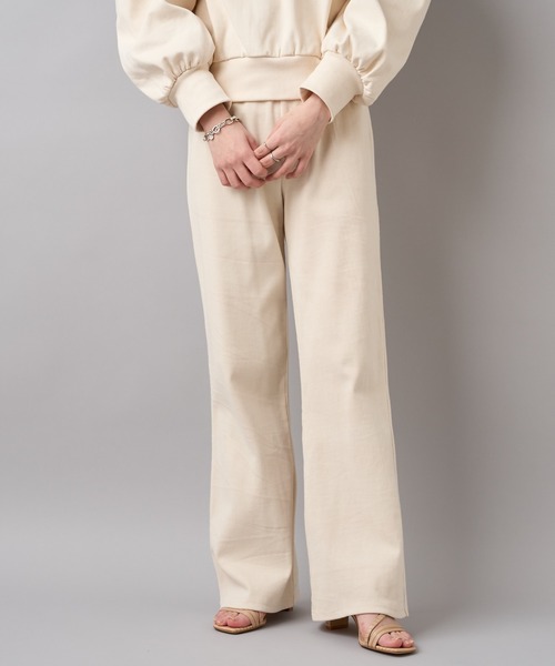 CIAOPANIC（チャオパニック）の「【SCENE by CIAOPANIC/シーンバイチャオパニック】カットフレアパンツ/WEB限定（スラックス・レディース・オフホワイト/ライム・FREE）」の15枚目の写真