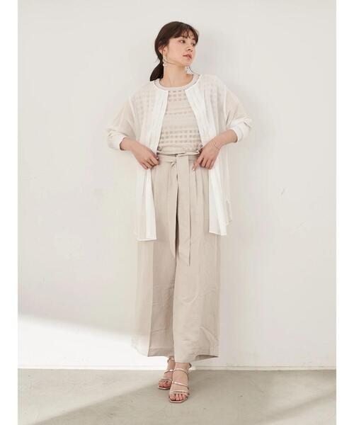 YECCA VECCA（イェッカヴェッカ）の「2wayコットンシフォンタックブラウス　＊（シャツ/ブラウス・レディース・ホワイト/ベージュ/ブルー・FREE）」の9枚目の写真