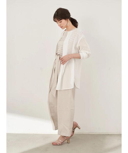 YECCA VECCA（イェッカヴェッカ）の「2wayコットンシフォンタックブラウス　＊（シャツ/ブラウス・レディース・ホワイト/ベージュ/ブルー・FREE）」の11枚目の写真