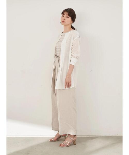 YECCA VECCA（イェッカヴェッカ）の「2wayコットンシフォンタックブラウス　＊（シャツ/ブラウス・レディース・ホワイト/ベージュ/ブルー・FREE）」の12枚目の写真