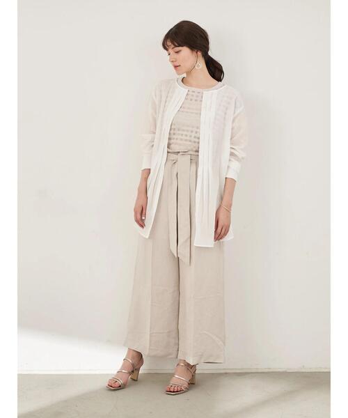 YECCA VECCA（イェッカヴェッカ）の「2wayコットンシフォンタックブラウス　＊（シャツ/ブラウス・レディース・ホワイト/ベージュ/ブルー・FREE）」の13枚目の写真