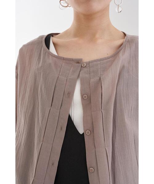 YECCA VECCA（イェッカヴェッカ）の「2wayコットンシフォンタックブラウス　＊（シャツ/ブラウス・レディース・ホワイト/ベージュ/ブルー・FREE）」の17枚目の写真