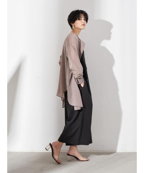 YECCA VECCA（イェッカヴェッカ）の「2wayコットンシフォンタックブラウス　＊（シャツ/ブラウス・レディース・ホワイト/ベージュ/ブルー・FREE）」の18枚目の写真