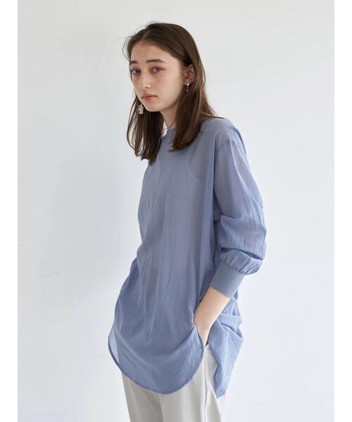 YECCA VECCA（イェッカヴェッカ）の「2wayコットンシフォンタックブラウス　＊（シャツ/ブラウス・レディース・ホワイト/ベージュ/ブルー・FREE）」の20枚目の写真