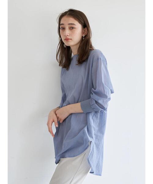 YECCA VECCA（イェッカヴェッカ）の「2wayコットンシフォンタックブラウス　＊（シャツ/ブラウス・レディース・ホワイト/ベージュ/ブルー・FREE）」の21枚目の写真