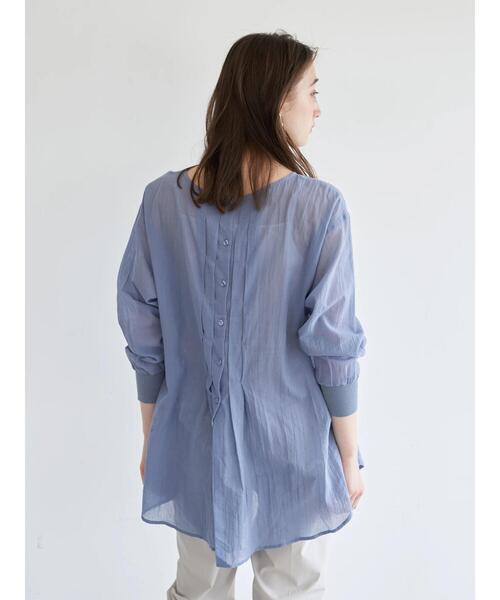 YECCA VECCA（イェッカヴェッカ）の「2wayコットンシフォンタックブラウス　＊（シャツ/ブラウス・レディース・ホワイト/ベージュ/ブルー・FREE）」の22枚目の写真