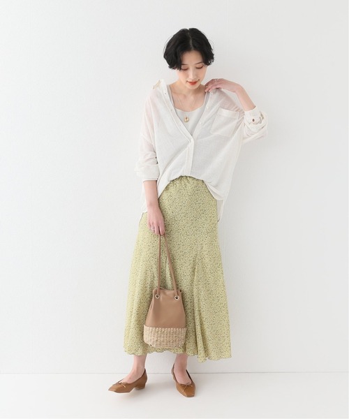 Simplicite（サンプリシテ）の「リネンジャガードオーバーSH（シャツ/ブラウス・レディース・イエロー/アイボリー・FREE）」の12枚目の写真