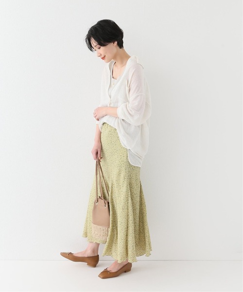 Simplicite（サンプリシテ）の「リネンジャガードオーバーSH（シャツ/ブラウス・レディース・イエロー/アイボリー・FREE）」の3枚目の写真