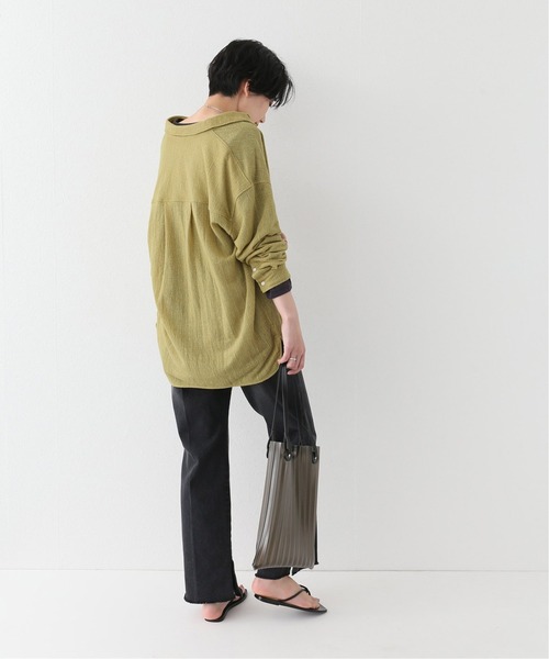 Simplicite（サンプリシテ）の「リネンジャガードオーバーSH（シャツ/ブラウス・レディース・イエロー/アイボリー・FREE）」の10枚目の写真