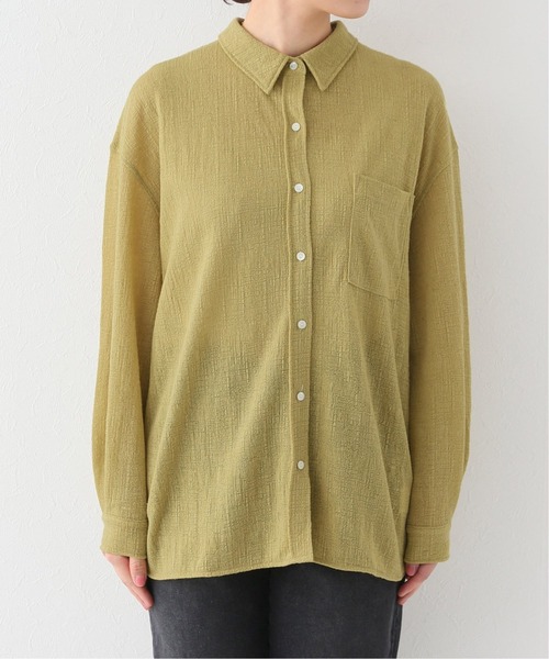 Simplicite（サンプリシテ）の「リネンジャガードオーバーSH（シャツ/ブラウス・レディース・イエロー/アイボリー・FREE）」の15枚目の写真