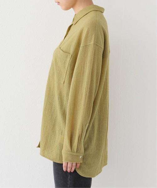 Simplicite（サンプリシテ）の「リネンジャガードオーバーSH（シャツ/ブラウス・レディース・イエロー/アイボリー・FREE）」の17枚目の写真