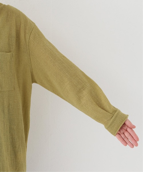 Simplicite（サンプリシテ）の「リネンジャガードオーバーSH（シャツ/ブラウス・レディース・イエロー/アイボリー・FREE）」の4枚目の写真