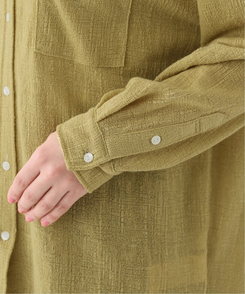 Simplicite（サンプリシテ）の「リネンジャガードオーバーSH（シャツ/ブラウス・レディース・イエロー/アイボリー・FREE）」の9枚目の写真