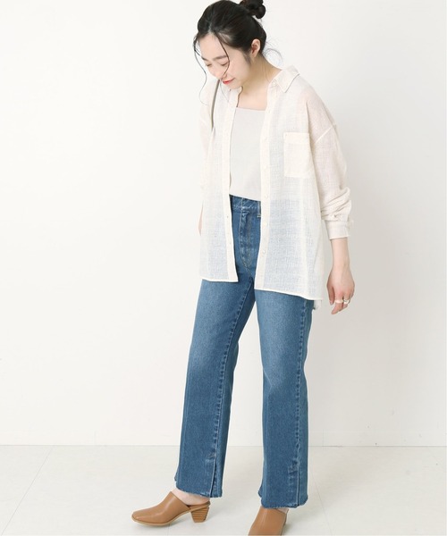 Simplicite（サンプリシテ）の「リネンジャガードオーバーSH（シャツ/ブラウス・レディース・イエロー/アイボリー・FREE）」の22枚目の写真