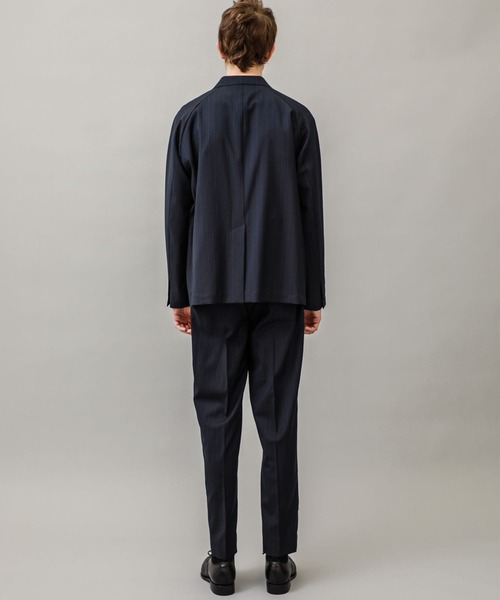 BESPOKE TOKYO(ビスポークトウキョウ)の「【BESPOKE TOKYO】DRY SYSTEM STRIPE 2B RAGLAN SLEEVE LOOSE JACKET(テーラードジャケット・メンズ・ネイビー/ストライプ・1/2/3)」の11枚目の写真