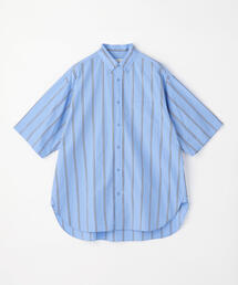 TOMORROWLAND  | コットン バンドカラーストライプ半袖シャツ ARCHIVE FIT(シャツ/ブラウス)