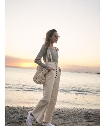 SEA サロペット SEA（シー）の「VINTAGE へリンボン2XL オーバーオール