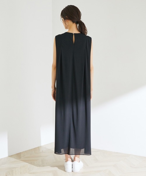 ROPE'（ロペ）の「【新色追加】【洗える】【一部WEB限定】エスパンディノースリーブワンピース（ワンピース・レディース・ブラック/グレー/ピンク/マスタード/ブラウン・38）」の8枚目の写真