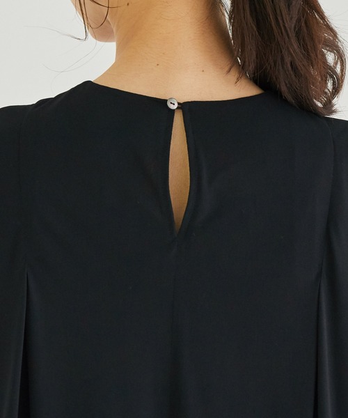 ROPE'（ロペ）の「【新色追加】【洗える】【一部WEB限定】エスパンディノースリーブワンピース（ワンピース・レディース・ブラック/グレー/ピンク/マスタード/ブラウン・38）」の12枚目の写真