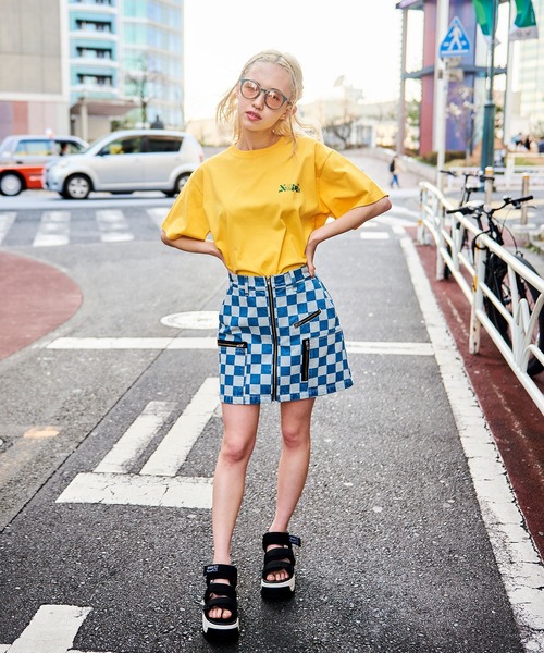 X-girl（エックスガール）の「#1 SKATER DENIM FLIGHT SKIRT（スカート・レディース・インディゴブルー・XS/S/M）」の7枚目の写真