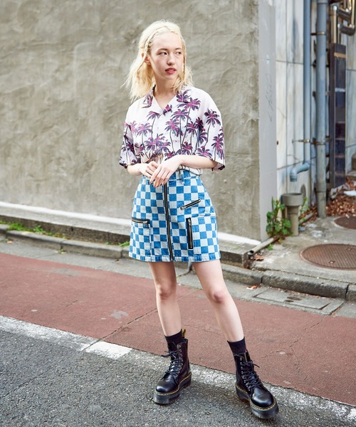X-girl（エックスガール）の「#1 SKATER DENIM FLIGHT SKIRT（スカート・レディース・インディゴブルー・XS/S/M）」の17枚目の写真