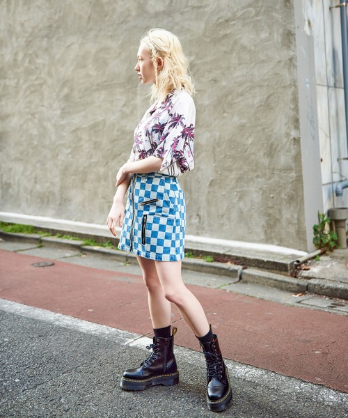 X-girl（エックスガール）の「#1 SKATER DENIM FLIGHT SKIRT（スカート・レディース・インディゴブルー・XS/S/M）」の14枚目の写真